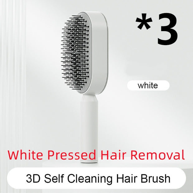 Self Cleaning Hair Brush with Scalp Massage