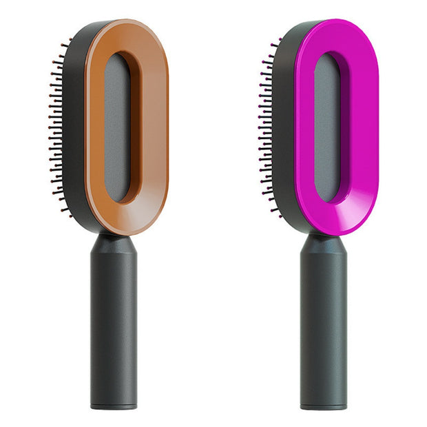 Self Cleaning Hair Brush with Scalp Massage