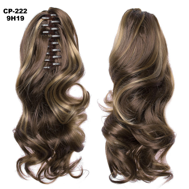 Long Wave Gray Wrap-Around Ponytail Clip-In