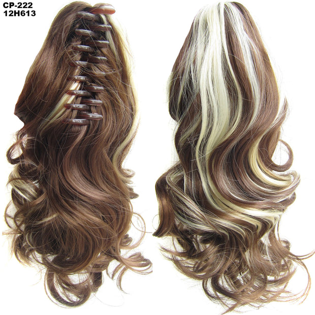 Long Wave Gray Wrap-Around Ponytail Clip-In