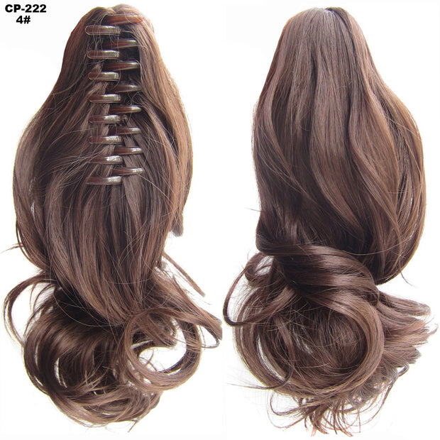 Long Wave Gray Wrap-Around Ponytail Clip-In