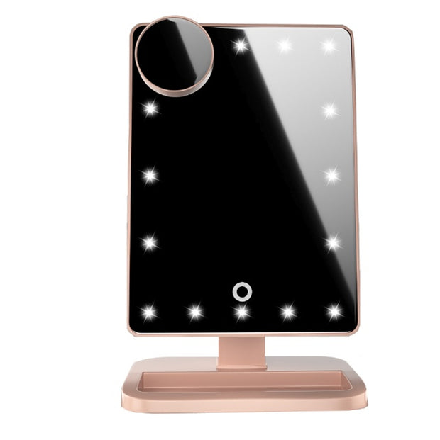 LED Touch Makeup Mirror with Bluetooth & 10X Zoom