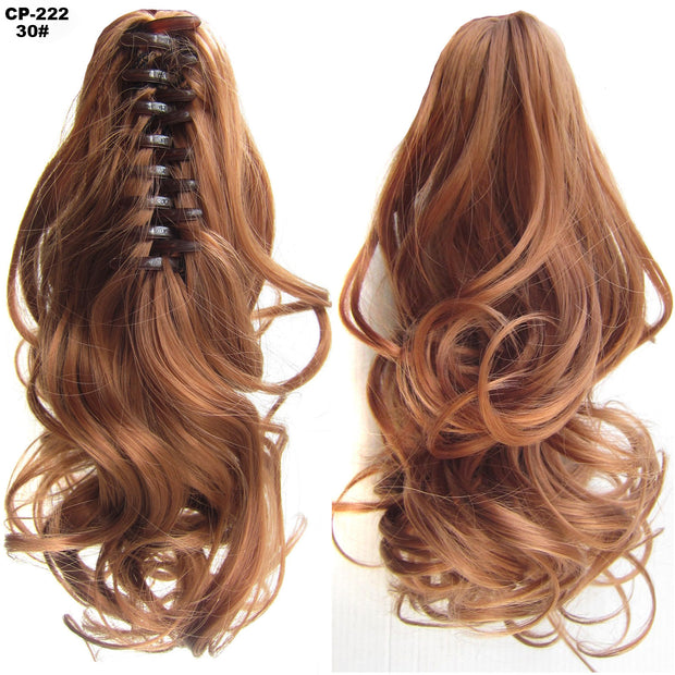 Long Wave Gray Wrap-Around Ponytail Clip-In