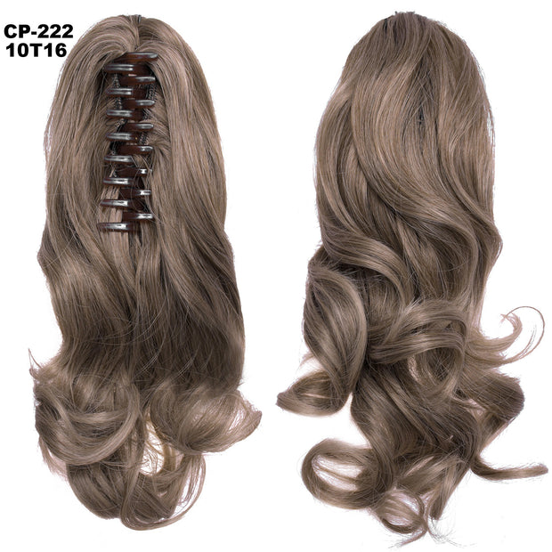 Long Wave Gray Wrap-Around Ponytail Clip-In