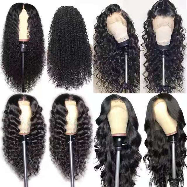 Front Lace Long Curly Fiber Wig