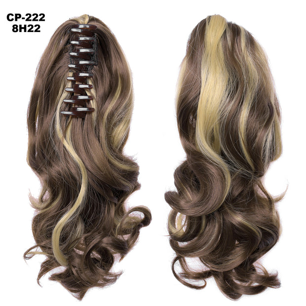 Long Wave Gray Wrap-Around Ponytail Clip-In
