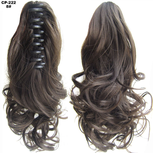 Long Wave Gray Wrap-Around Ponytail Clip-In