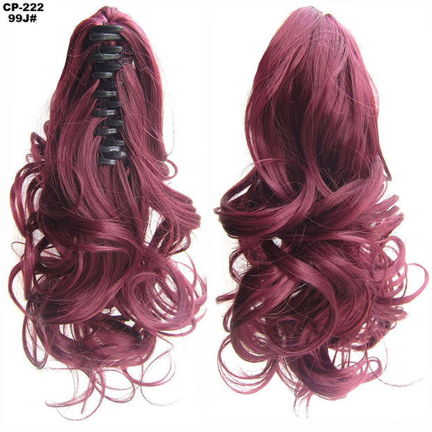 Long Wave Gray Wrap-Around Ponytail Clip-In