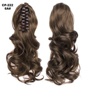 Long Wave Gray Wrap-Around Ponytail Clip-In