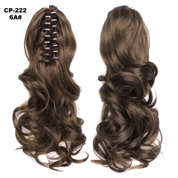 Long Wave Gray Wrap-Around Ponytail Clip-In