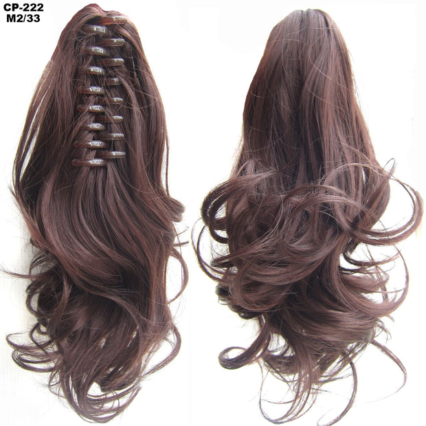 Long Wave Gray Wrap-Around Ponytail Clip-In