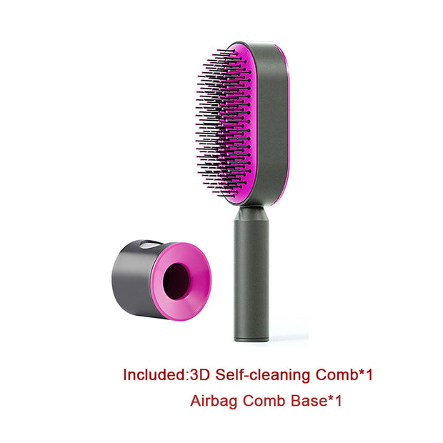 Self Cleaning Hair Brush with Scalp Massage