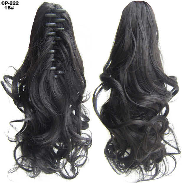 Long Wave Gray Wrap-Around Ponytail Clip-In