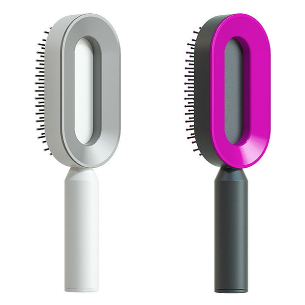 Self Cleaning Hair Brush with Scalp Massage