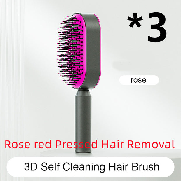 Self Cleaning Hair Brush with Scalp Massage
