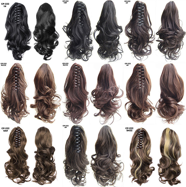 Long Wave Gray Wrap-Around Ponytail Clip-In