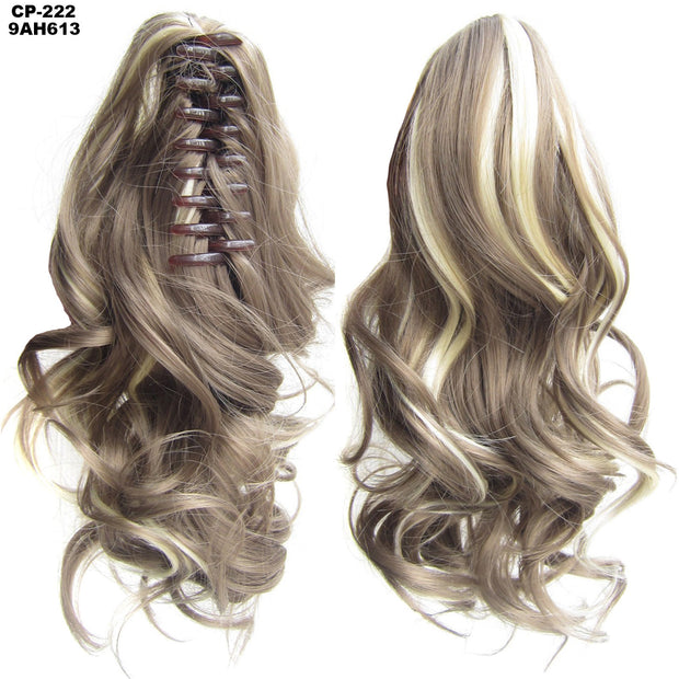 Long Wave Gray Wrap-Around Ponytail Clip-In