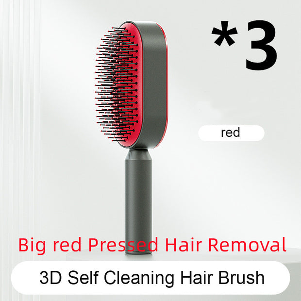 Self Cleaning Hair Brush with Scalp Massage