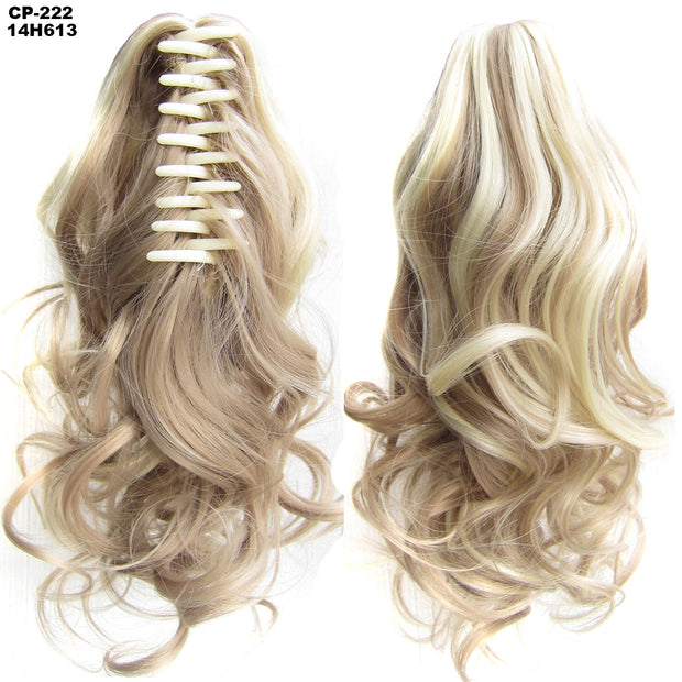 Long Wave Gray Wrap-Around Ponytail Clip-In