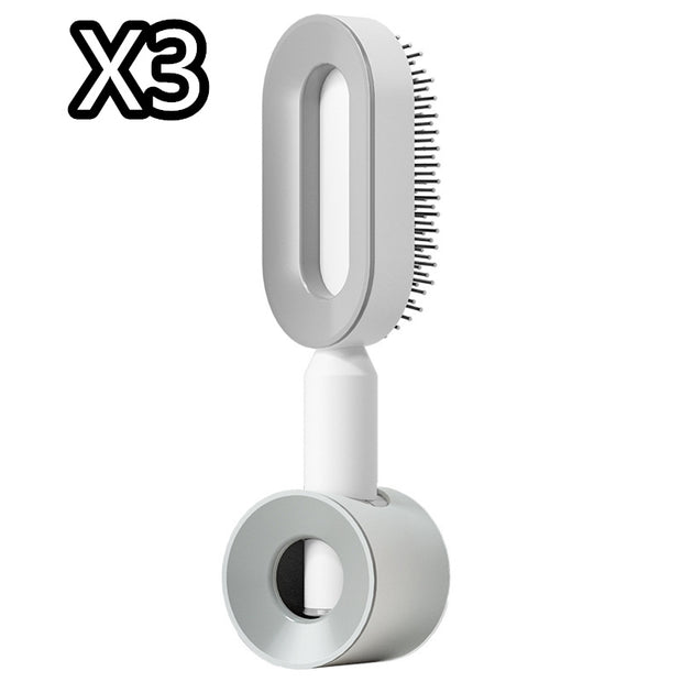 Self Cleaning Hair Brush with Scalp Massage
