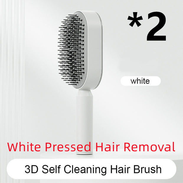 Self Cleaning Hair Brush with Scalp Massage