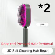 Self Cleaning Hair Brush with Scalp Massage