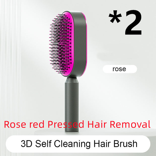Self Cleaning Hair Brush with Scalp Massage