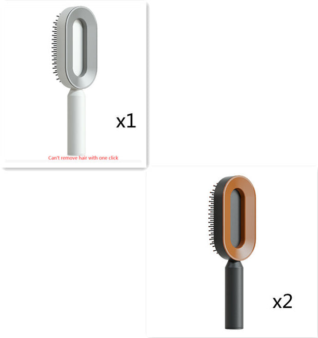 Self Cleaning Hair Brush with Scalp Massage