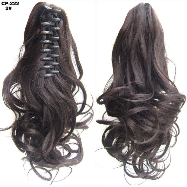 Long Wave Gray Wrap-Around Ponytail Clip-In