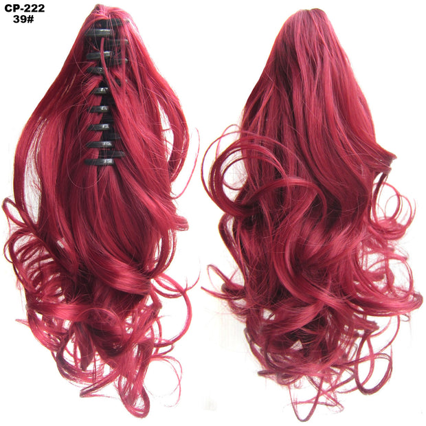 Long Wave Gray Wrap-Around Ponytail Clip-In