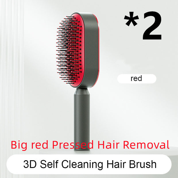 Self Cleaning Hair Brush with Scalp Massage