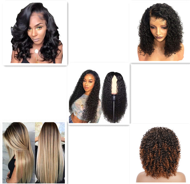 Front Lace Long Curly Fiber Wig