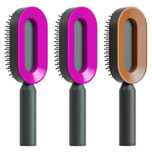 Self Cleaning Hair Brush with Scalp Massage