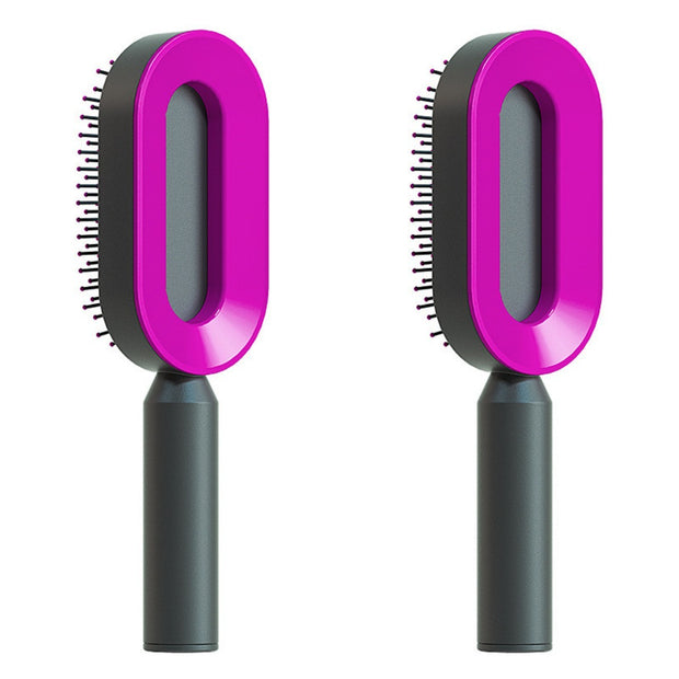 Self Cleaning Hair Brush with Scalp Massage