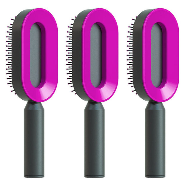 Self Cleaning Hair Brush with Scalp Massage