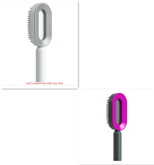Self Cleaning Hair Brush with Scalp Massage